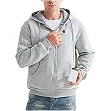 Masrin Heizjacke für Damen und Herren Beheizbare Jacke mit 3 Temperaturstufen Langarm Kapuzenjacke Unisex Winterjacke USB Elektrische Daunenjacke Beheizter Übergangsjacke Outdoor Thermo Sweatjacke