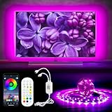 TV LED Hintergrundbeleuchtung 5m, RGB LED Strip for 65-85 zoll TVs Smart LED Backlight, USB Led 5050 Beleuchtung Hintergrundbeleuchtung Fernseher Musik Synchronisieren App und Fernbedienung Steuerung