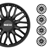 Sparco SPC1496BK Set Wheel Covers Roma 14-inch Black, Pulgadas