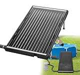 FIVMEN Poolheizung Solar Solarkollektor 111,5x66x6,5 cm Pool Heizung Solarheizung Sonnenkollektor Solarheizung bis 15 L Wasserinhalt Solaranlage Warmwasser für Pool Schwimmbad, Gerade