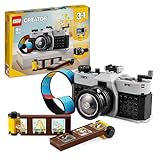 LEGO Creator 3in1 Retro Kamera Spielzeug, Videokamera, TV-Set, Schreibtischdeko für Kinder oder Zubehör für Schlafzimmer, Fotografie-Geschenke für Mädchen und Jungen ab 8 Jahren 31147