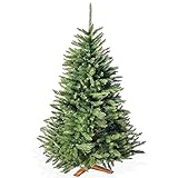 Künstlicher Weihnachtsbaum in Premium Qualität mit Holzständer – Naturgetreu und mit dicht bestückten Zweigen – Künstliche Weihnachtsbäume 180cm oder 220cm