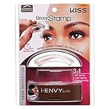 i-Envy by Kiss Brow Stamp for Perfect Eyebrow (KPBS01 - Dark Brown/Delicate Shape) by Kiss
