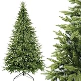 SPRINGOS Künstlicher Weihnachtsbaum Christbaum Fichte Natur 220 cm inkl. Christbaumständer Material PE-PVC Spritzguss