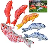 6 StüCk Aquarium Deko Fische, Deko Aquarium Schwimmende Fische, Aquarium Fische, KüNstlicher Schwimmender Fisch Dekoration, Schwimmende Deko Fische FüR Teich