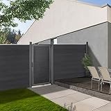 HOME DELUXE - WPC Gartentor - CALLATOR - B x H: 90 x 180 cm, inkl. Zubehör I Gartenpforte Blickschutz Sichtschutzzaun