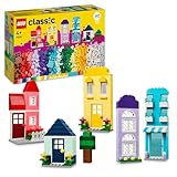 LEGO Classic Kreative Häuser, Bausteine-Set für Kinder, Konstruktionsspielzeug mit 850 Steinen, Haus-Bauen-Spielzeug mit Zubehör, Geschenk für Jungen und Mädchen ab 4 Jahren 11035