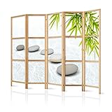 murando - Paravent Innen Raumteiler Holz Spa Zen Orient 225x172 cm 5-teilig Japanische Trennwand Raumtrenner Room Divider Mobiler Sichtschutz Spanische Wand Raum Abtrennung Japan p-C-0016-z-c