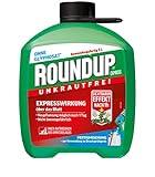 Roundup Unkrautfrei Express, 5 Liter Kanister, Fertigmischung zur Bekämpfung von Unkräutern und Gräsern