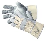 Jah Unisex læderhandske Lederhandschuh Stulpe Einfach, Natur, Größe 10.5 (5er Pack) EU