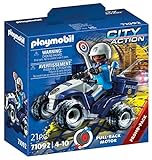 PLAYMOBIL City Action 71092 Polizei-Speed Quad mit Rückzugsmotor, Spielzeug für Kinder ab 4 Jahren
