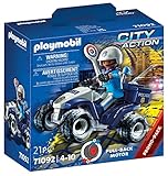 PLAYMOBIL City Action 71092 Polizei-Speed Quad mit Rückzugsmotor, Spielzeug für Kinder ab 4 Jahren