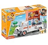 PLAYMOBIL DUCK ON CALL 70913 Notarzt Truck mit Station, Licht und Sound, Spielzeug für Kinder ab 3 Jahren