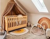 BioKinder Babybett Kinderbett aus zertifiziertem Massivholz Erle 70x140 cm