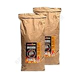 Holzkohle Buche für BBQ, Grillkohle groß, 20kg, Buchenholzkohle, Steakhouse Qualität, Premium, 2019 Ofen restauriert, Körnung: 30-130mm, Weber Grill geeignet, 2X 10kg Sack