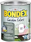 Bondex Garden Colors Kreide Weiss 0,75 L für 9 m² | Halbdeckende Farbe | Vintage-Flair | Dekorative Holzfarbe | seidenmatt | Holzlasur