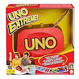 Mattel Games UNO Extreme!, Uno Kartenspiel für die Familie, mit Kartenwerfer, Perfekt als Kinderspiel, Reisespiel oder Spiel für Erwachsene, für 2-10 Spieler, ab 7 Jahren, GXY75