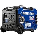 DENQBAR Inverter Stromgenerator DQ-4200 4200W, Benzin Stromerzeuger mit 230V, Rädern, USB Fast-Load, Superleise, 4-Takt Motor, tragbar - Für Camping, Garage, Baustelle, Wohnmobil und Notstromaggregat