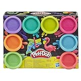 Play-Doh mit Spielknete in Neonfarben, Knete für fantasievolles und kreatives Spielen, Mehrfarbig, Mittel - 8 erPack