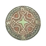 Bits and Pieces - Keltischer Kompass Trittstein Nachtleuchtend - Zierstein für Garten oder Wiese - Leuchtet im Dunklen oder bei Nacht - Dekostein, Garten-deko