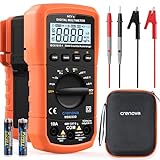 Crenova MS8233D Digital Multimeter Spannungsprüfer Strommessgerät Voltmeter Messgerät Tester NCV mit 6000-Count-LCD-Anzeige Hintergrundlicht