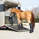 SUNRIDE Transportgamaschen für Pferde (4er Set) - mit reflektierenden Streifen - wasserdicht und atmungsaktiv - schützt das Pferdebein optimal vor Verletzungen (Cob)