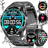 LIGE Smartwatch Herren 1.43''AMOLED Smartwatch Mit Telefonfunktion Fitnessuhr 100+Sportmodi/5ATM, Militärs Smart Watch Kompatibel Mit iOS Android 400mAh Batterie 2024