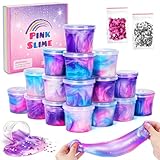 Geburtstagsgeschenk für Mädchen 5 8 9 11 Jahre, Schleim Kinder Spielzeug Mädchen Jungs 6-7-10-12 Jahre DIY Fluffy Slime Set Zum Selbermachen Kinderspiele ab 7 Jahre Geschenkideen Putty