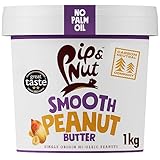 Pip & Nut - Cremige Erdnussbutter (1kg), Kein Palmöl, ohne Zuckerzusatz, ein natürliches Produkt, vegan und einzelner Ursprung Hi-Oleic Erdnüsse