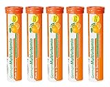 Multivitamin Brausetabletten 5x20 Stk. Orangengeschmack - Vitamin C, E, B1, B2, B6, B12, Biotin, Folsäure, Niacin, Pantothensäure – T&D Pharma German Multivitamin – Made in Germany