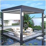 Transparenter PVC-Rollo, wasserdicht, für den Außenbereich, für den Außenbereich, für Fenster, aufrollbar, Sonnenschutz für Terrasse, 140 x 220 cm