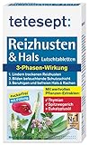 tetesept Reizhusten & Hals Lutschtabletten - zuckerfrei mit Füllung – Lutschpastillen bei Erkältungsbeschwerden wie Reizhusten & Heiserkeit – 5 x 20 Stück