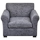 JOYDREAM 2 Stück Stretch-Couchbezüge für 1 Kissen, Sofas, Sessel, Sofabezug, waschbar, Sofaüberzüge mit Stuhlsitzbezügen, Möbelbezug, haustierfreundlich (Sessel, Muster MH)