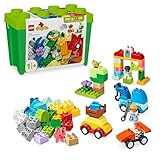 LEGO DUPLO Classic Steinebox Autos und LKWs, Spielset mit Fahrzeugen für Kleinkinder ab 1.5 Jahren, kreatives Lernspielzeug, Auto-Spielzeug und Rennwagen-Set 10439