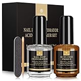 Saviland dehydrator und Primer für gelnägel 15ml*2pcs, Langlebiges dehydrator für nägel und Set natürliche für Acrylpulver und Gel Nagellack