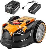 LawnMaster VBRM16 OcuMow™ Mähroboter für geeignet für bis zu 100 qm-Selbstfahrender Rasenmäher Roboter mit MX 24V 4.0Ah Lithium-Ionen Akku Ohne Kabel