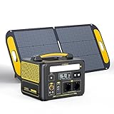 VTOMAN Jump 600X Tragbare Powerstation mit 110W Solarpanel - 600W/299Wh LiFePO4 Akku Solar Stromgenerator, Erweiterbare Kapazität auf 939Wh für Camping, Reisen, Wohnmobil, Notfall, Stromausfälle