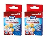 varivendo Notizblock und Figo Wund-Pflaster 20er Rund Hautfarben Rundpflaster (40 Pflaster)