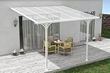 Cazeboo Terrassenüberdachung Carport KLEO 300L300 Aluminium Weiß