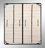 i-flair® Lattenrost 160x200 cm, Lattenrahmen mit 56 Federholzleisten und Mittelzonenverstellung, für alle Matratzen geeignet