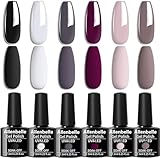 Allenbelle Nagellack, semi-permanent, UV-/LED-Gel, Nail Art, Soak Off, Maniküre (7,3 ml/Stück, 6 Stück) 010