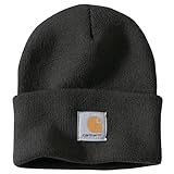 Carhartt, Herren, Strickmütze mit Umschlag, Schwarz, OS