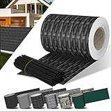 KESSER® PVC Sichtschutzstreifen Sichtschutz Rolle Doppelstabmatten Zaun Blickdicht 70m x 19 cm | 60 Befestigungsclips | Wetterfest Windschutz | Zaunfolie Sichtschutz Garten Gartenzaun Rattan-Anthrazit