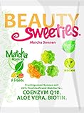 BeautySweeties Matcha-Sonnen – Fruchtig-süße & vegane Fruchtgummi-Sonnen mit 20 % Fruchtsaft und Matcha Tee - Praktisch im 125 g Beutel