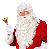 W WIDMANN MILANO Party Fashion - Perücke Weihnachtsmann mit Bart, Schnurrbart und Augenbrauen, Nikolaus, Santa Claus, Weihnachten, Motto-Party, Karneval