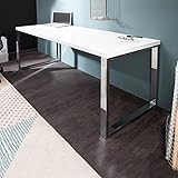 Design Laptoptisch WHITE DESK 160x60 cm Hochglanz weiß Schreibtisch Büro Konsole Konsolentisch Bürotisch