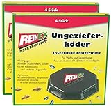 Axisis GmbH REINEX 8 Stück 2x4 Ungezieferbox Köderbox Schädlingsgift Kakerlaken Silberfische, Insekten