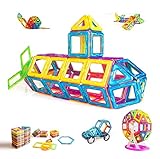 CONDIS Magnetische Bausteine 95 Teile, Magnetspielzeug Magneten Fuer Kinder Magnetbausteine Set Spielzeug Magnetspiele für Kinder Geschenk ab 3 4 5 6 7 8 Jahre Junge Mädchen Bauklötze Bausatz