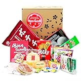1mal1japan Asian Sweets Box – Entdeckerpaket mit 14 verschiedenen Süßigkeiten & Snacks aus Japan & Asien | 19 Teile inkl. Beschreibung | mit Pocky, KitKat, Big Roll, … | Geschenkbox