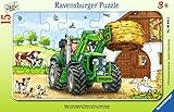 Ravensburger Kinderpuzzle - 06044 Traktor auf dem Bauernhof - Rahmenpuzzle für Kinder ab 3 Jahren, mit 15 Teilen, Meerkleurig